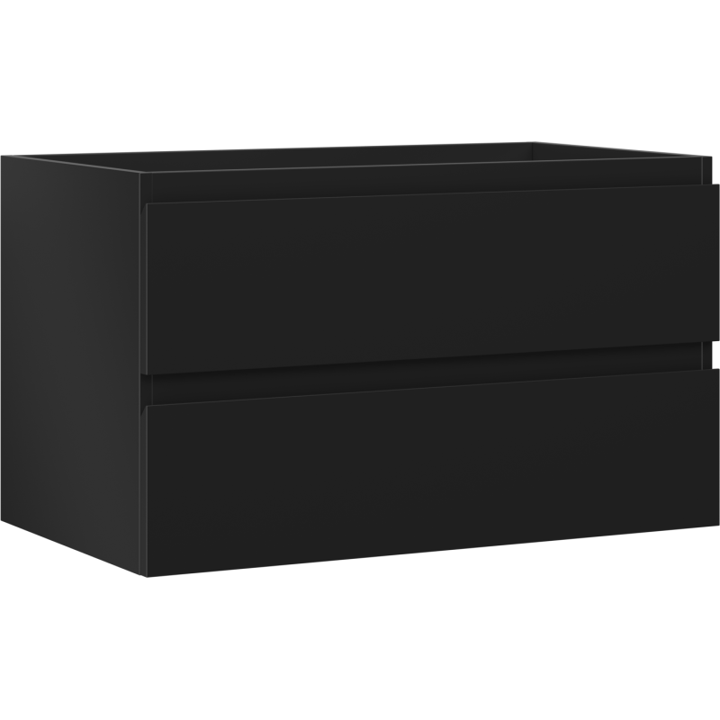 Mexen Orio szafka łazienkowa podumywalkowa 80 cm, 2 szuflady, czarna mat - 91A10-08047-2-BFF71
