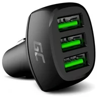 Ładowarki samochodowe - GreenCell Green Cell Power Ride Car Charger 3x USB Ultra Charge Quick Charge 3.0 CADGC01 - miniaturka - grafika 1