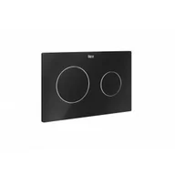 Przyciski spłukujące - ROCA A890189308 PL10 - przycisk podwójny czarny, szkło akrylowe - miniaturka - grafika 1