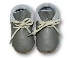 Buty dla dziewczynek - Ekotuptusie Mokasyny Szare Buciki,Paputki Roz.22 - grafika 1