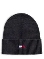 Czapki męskie - Tommy Jeans Czapka męska Mężczyźni Bawełna szary jednolity, ONE SIZE - miniaturka - grafika 1