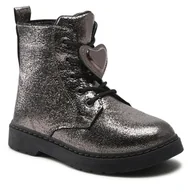 Buty dla dziewczynek - Kozaki Nelli Blu CM211102-12 Srebrny - miniaturka - grafika 1