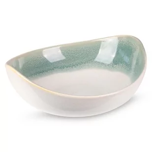 Misa dekoracyjna ceramiczna LIANA 23X21X8 kremowa + miętowa x2 - Tace i patery - miniaturka - grafika 1