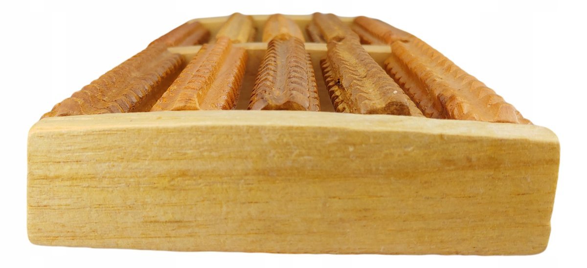 MASAŻER STÓP DREWNIANY MASAŻ ROLLER DO MASAŻU WAŁEK DWURZĘDOWY AKUPRESURA