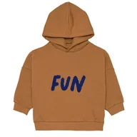 Bluzy i sweterki niemowlęce - Bluza z kapturem z bawełny organicznej Gots Little Gang Fun caramel 4-6 l. - ubranko - miniaturka - grafika 1
