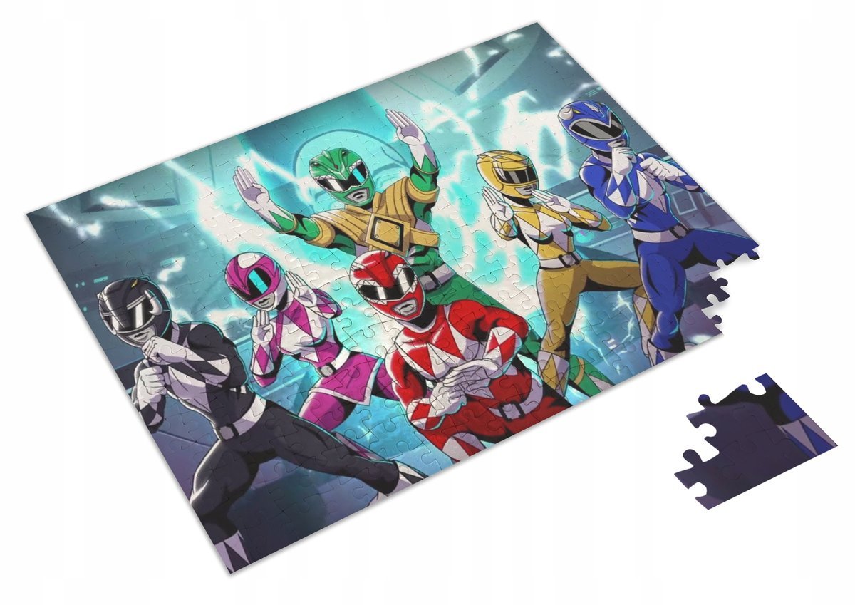 Puzzle + IMIĘ Power Rangers Prezent 96 el Wzory #3