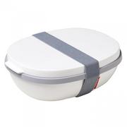 Pojemniki kuchenne - Duo Rosti Mepal Podwójne pudełko na lunch ROSTI MEPAL Ellipse białe, 22,5x17,5x5,5 cm - miniaturka - grafika 1