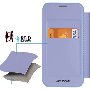 Etui iPhone 15 Pro Max magnetyczny pokrowiec MagSafe z klapką Dux Ducis Skin X Pro - fioletowe - Etui i futerały do telefonów - miniaturka - grafika 4