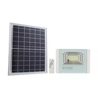 Lampy ogrodowe - Projektor LED Solarny V-TAC 50W Biały IP65, Pilot, Timer VT-300W 6400K 4200lm - miniaturka - grafika 1