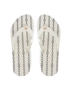 Tommy Hilfiger Japonki Im Th Chainprint Midwedge Sandal FW0FW08527 Biały - Klapki i japonki damskie - miniaturka - grafika 1