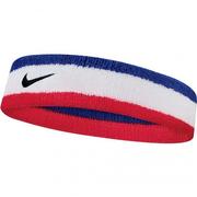 Ozdoby do włosów - Opaska na głowę Nike Swoosh (kolor Biały. Czerwony. Niebieski) - miniaturka - grafika 1