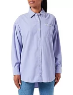 Koszule damskie - Wrangler Damska koszula Corduroy Shacket, Sweet Lavender, XL - miniaturka - grafika 1