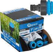 Inne akcesoria do nawadniania - Przyłącze na kran 1" z redukcjami 3/4" i 1/2" SKY-LINE – kartonik wystawowy 30/240 - miniaturka - grafika 1