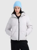 Kurtki damskie - 4F Kurtka puchowa z wypełnieniem syntetycznym damska - szara S - miniaturka - grafika 1