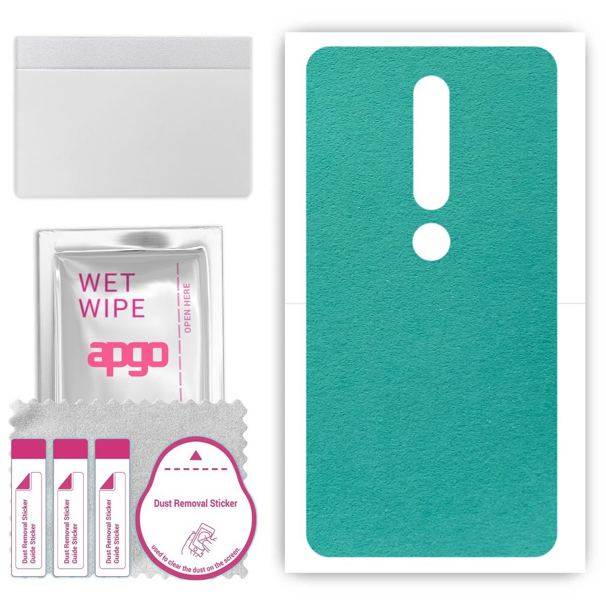 Folia naklejka skórka strukturalna na TYŁ Zamsz do Nokia 6.1 - Zamsz Miętowy - apgo SKINS