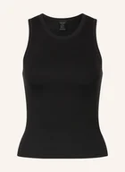 Koszulki i topy damskie - Calvin Klein Top Rekreacyjny Modern Rib schwarz - miniaturka - grafika 1
