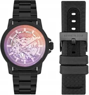 Zegarki męskie - Zestaw męski KENNETH COLE KCWGL2104103 czarny klasyczny dodatkowy pasek - miniaturka - grafika 1