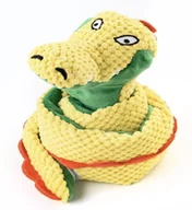 Zabawki dla psów - ZABAWKA dla psa WĄŻ zwijany XXL na przysmaki - żółty - miniaturka - grafika 1