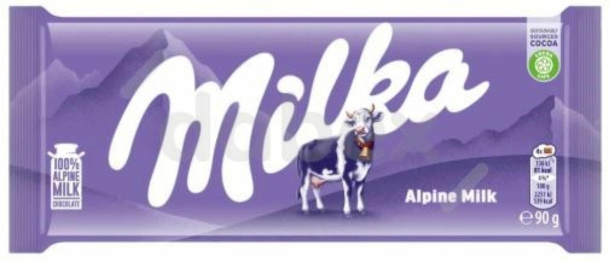 MILKA CZEKOLADA 90G MLECZNA ALPENE MILK