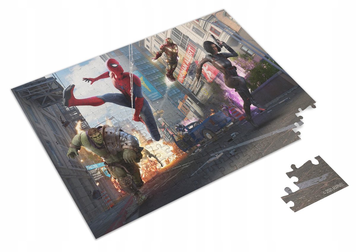 Puzzle Bohaterowie Marvel Avengers Spiderman + Imię pudełko A3 252 el. #3