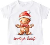 Koszulki dla dziewczynek - Świąteczna dziecięca koszulka santa117 - miniaturka - grafika 1