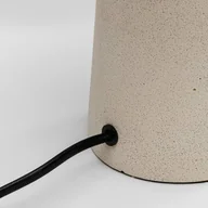 Lampy stojące - Kare lampa stołowa Bollie, betonowa podstawa beżowa, szkło opalowe - miniaturka - grafika 1