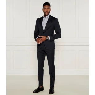 BOSS BLACK Wełniany garnitur H-Huge-2Pcs-Peak | Slim Fit - Garnitury - miniaturka - grafika 1