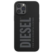 Etui i futerały do telefonów - Etui Diesel Silicone Case do iPhone 12 Pro Max czarny/black 44278 - miniaturka - grafika 1