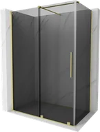 Kabiny prysznicowe - Mexen Velar kabina prysznicowa rozsuwana 150x70 cm, grafit, złota szczotkowana - 871-150-070-41-55 - miniaturka - grafika 1