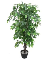 Sztuczne drzewka - Leaf Realistyczne sztuczne drzewo/roślina, 120 cm duży figowiec - miniaturka - grafika 1