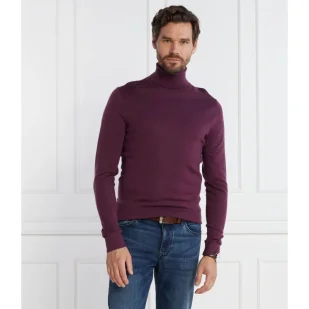 Calvin Klein Wełniany golf | Slim Fit - Swetry męskie - miniaturka - grafika 1