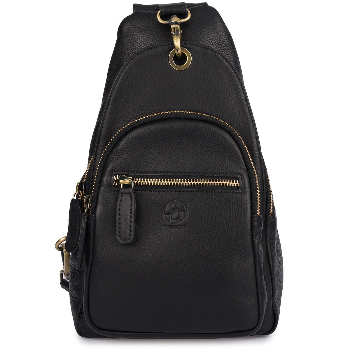 Plecak damski skórzany crossbody obustronny czarny