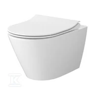 Miski WC - Zestaw C199 miska zawieszana CITY PRO OVAL VORTEX , deska City Oval slim duroplastowa wolnoopadająca z łatwym wypinaniem - miniaturka - grafika 1