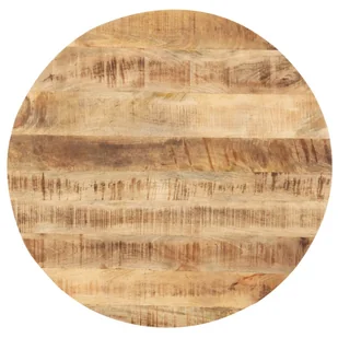 vidaXL Blat stołu, lite drewno mango, okrągły, 25-27 mm, 50 cm vidaXL - Blaty meblowe i parapety okienne - miniaturka - grafika 1