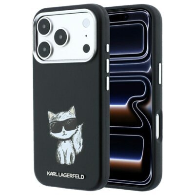 Etui KARL LAGERFELD Smooth Choupette MagSafe do Apple iPhone 17 Pro Max/18 Pro Max Czarny