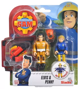 Simba Strażak Sam Zestaw 2 figurek Penny i Elvis + 10 akcesoriów 5905669234962_uniw - Figurki dla dzieci - miniaturka - grafika 1