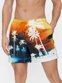 Kąpielówki męskie - Tommy Hilfiger Szorty kąpielowe Photoprint UM0UM03295 Kolorowy Regular Fit - miniaturka - grafika 1