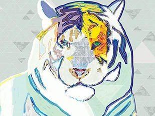 Pyramid Posters The Tiger In Winter - obraz na płótnie 80x60 WDC99928 - Obrazy i zdjęcia na płótnie - miniaturka - grafika 1