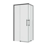 Kabiny prysznicowe - Kabina prysznicowa prostokątna Remix 90 x 70 x 195 cm czarna Sensea - miniaturka - grafika 1