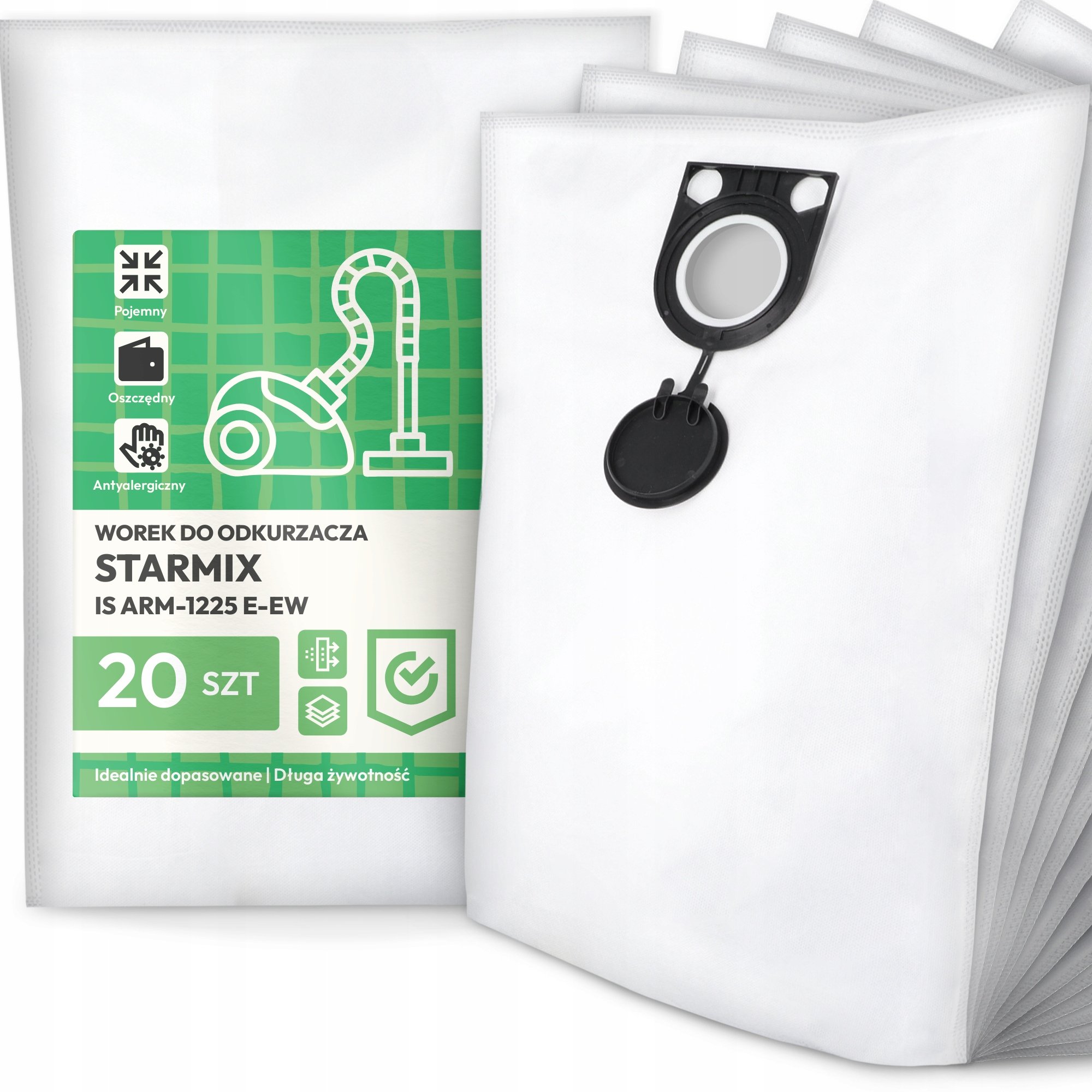 20x Worek do Odkurzacza Starmix Is ARM-1225 E-ew Syntetyczny Pojemny G9