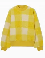 Bluzy damskie - BLUZA COS POLAROWA TEDDY W KRATKĘ ROZMIAR XS ŻÓŁTA - miniaturka - grafika 1