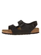 Sandały męskie - Birkenstock Skórzane sandały "Milano" w kolorze czarnym - miniaturka - grafika 1