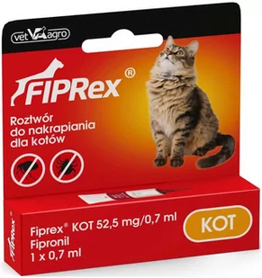 Fiprex Spot-on solution dla kotów - 2 pipety x 0,7 ml - Artykuły przeciw pasożytom - miniaturka - grafika 1