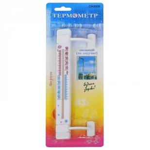 Termometr zewnętrzny, zaokienny, przyklejany - Termometry domowe - miniaturka - grafika 1