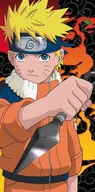 Okrycia kąpielowe dla dzieci - Ręcznik plażowy 70x140 Naruto Uzumaki kolorowy dziecięcy bawełniany - miniaturka - grafika 1