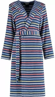 Cawo Szlafrok damski Soft Hooded Multicolor Blue - Szlafroki damskie - miniaturka - grafika 1