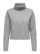 Swetry damskie - ONLY Golf w kolorze szarym - miniaturka - grafika 1