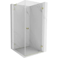 Kabiny prysznicowe - Mexen Lunar-B L kabina prysznicowa uchylna prawa 90 x 90 cm, transparent, złota - 832L-090-090-50-00-P - miniaturka - grafika 1