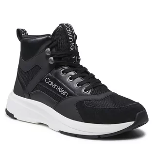 Kozaki damskie - Calvin Klein Kozaki Hybrid Boot Mix HM0HM00295 Ck Black BAX - grafika 1