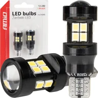 Żarówki samochodowe - Żarówki led canbus t15 w16w 15smd 2835 white 12v 24v amio-04245 - miniaturka - grafika 1